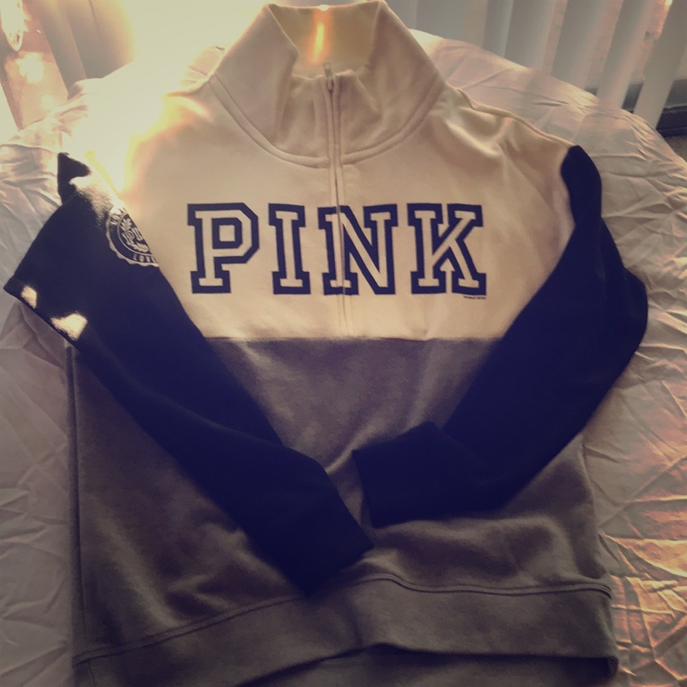 PINK half zip sweatshirt
